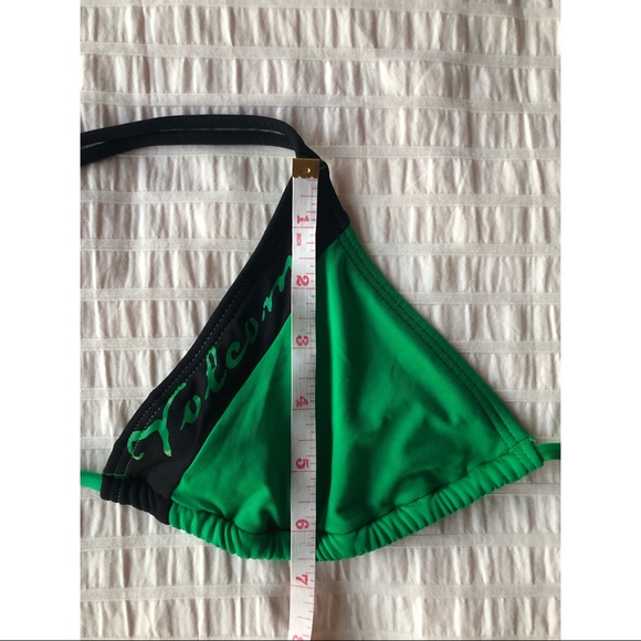 NWOT Volcom Kelly Green Triangle Bathing Suit Top - Picture 6 of 8